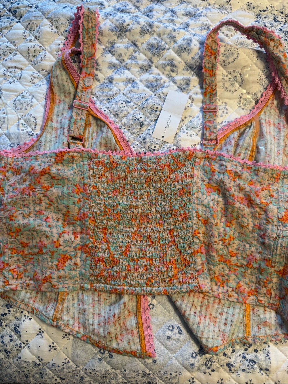 NWT American Eagle Tie Front Tank - Picture 4 of 5